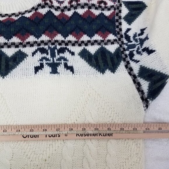 London Fog Men's L Vintage Fair Isle Pullover Knit Sweater - Picture 5 of 8